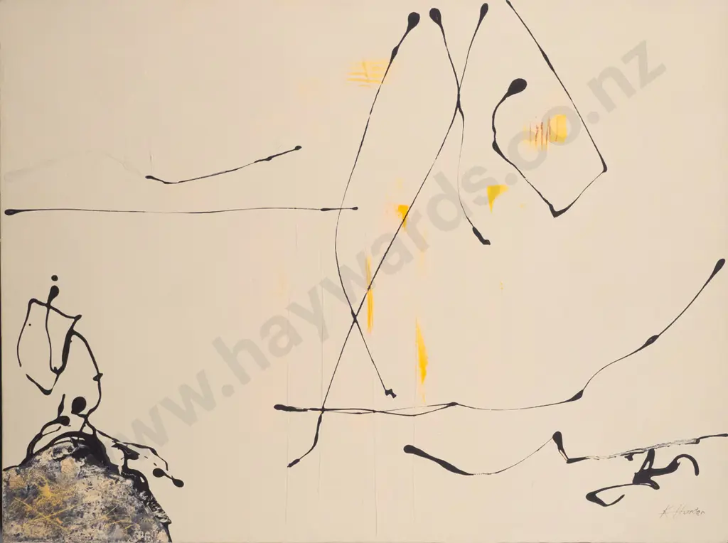 Kay Hunter - boxed acrylic on canvas - abstract H-460 W-610 Image 1++