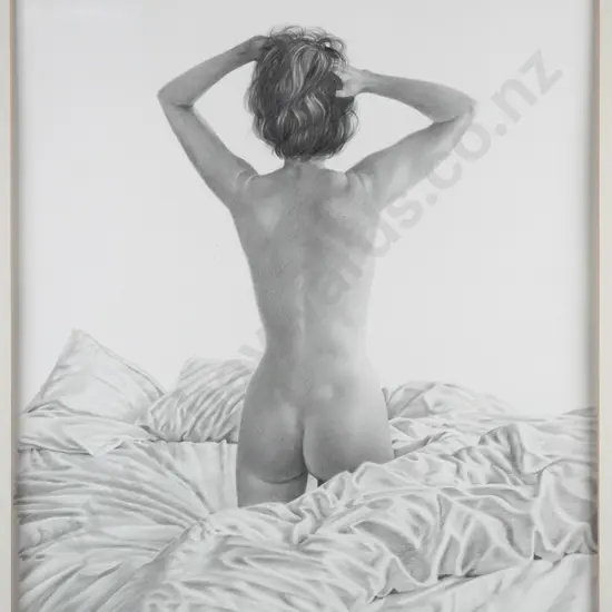 Geoff Williams '91 - framed pencil - nude H-430 D-340