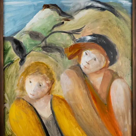 Patricia France 1989 - framed oil "In The Deep South" H-520 W-440