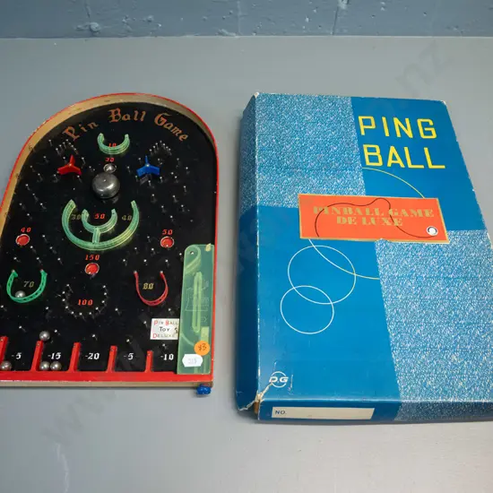Pinball / bagatelle style game, in original box L-370 W-240