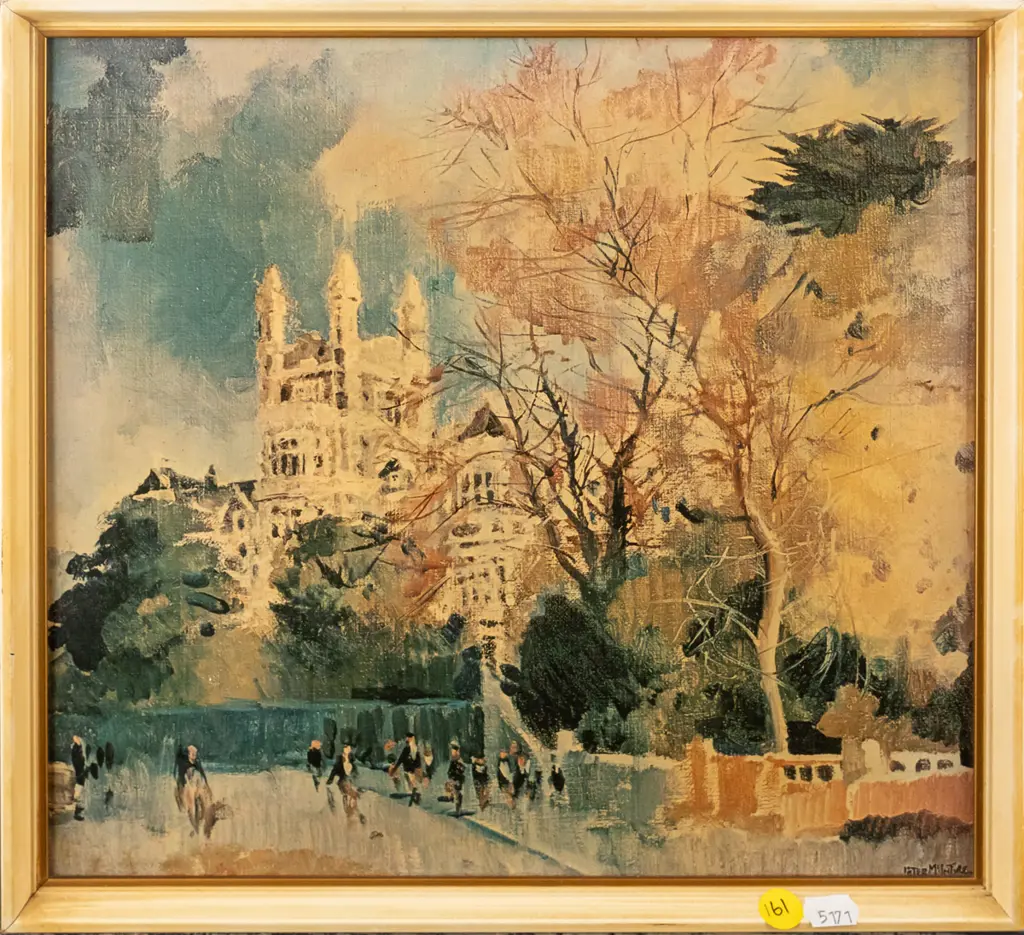 framed Peter McIntyre print - Otago Boys H-280 W-295 Image 1++