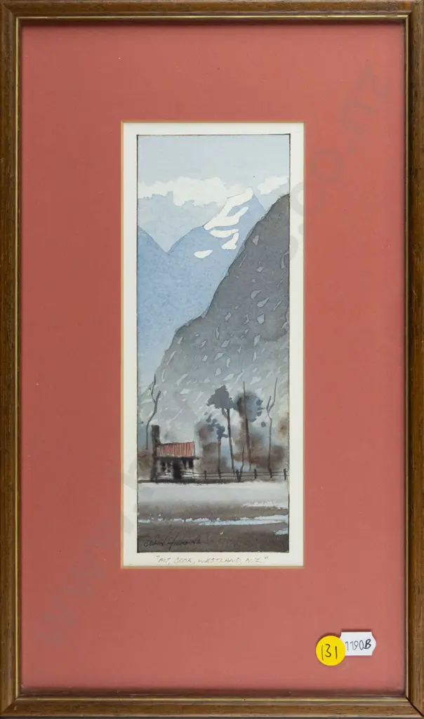Colin Higgins - framed watercolour "Mt Cook, Westland" H-195 W-70 Image 1++