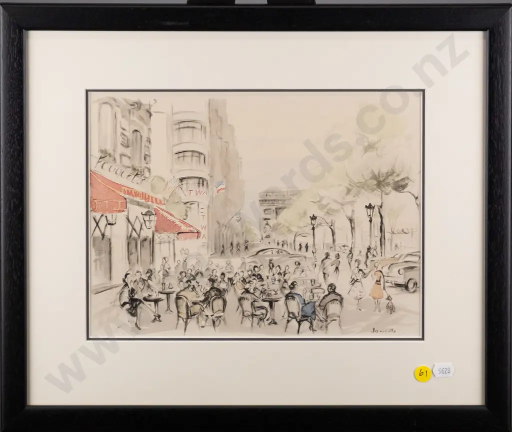 framed print - Parisian scene H-210 W-280 Image 1++