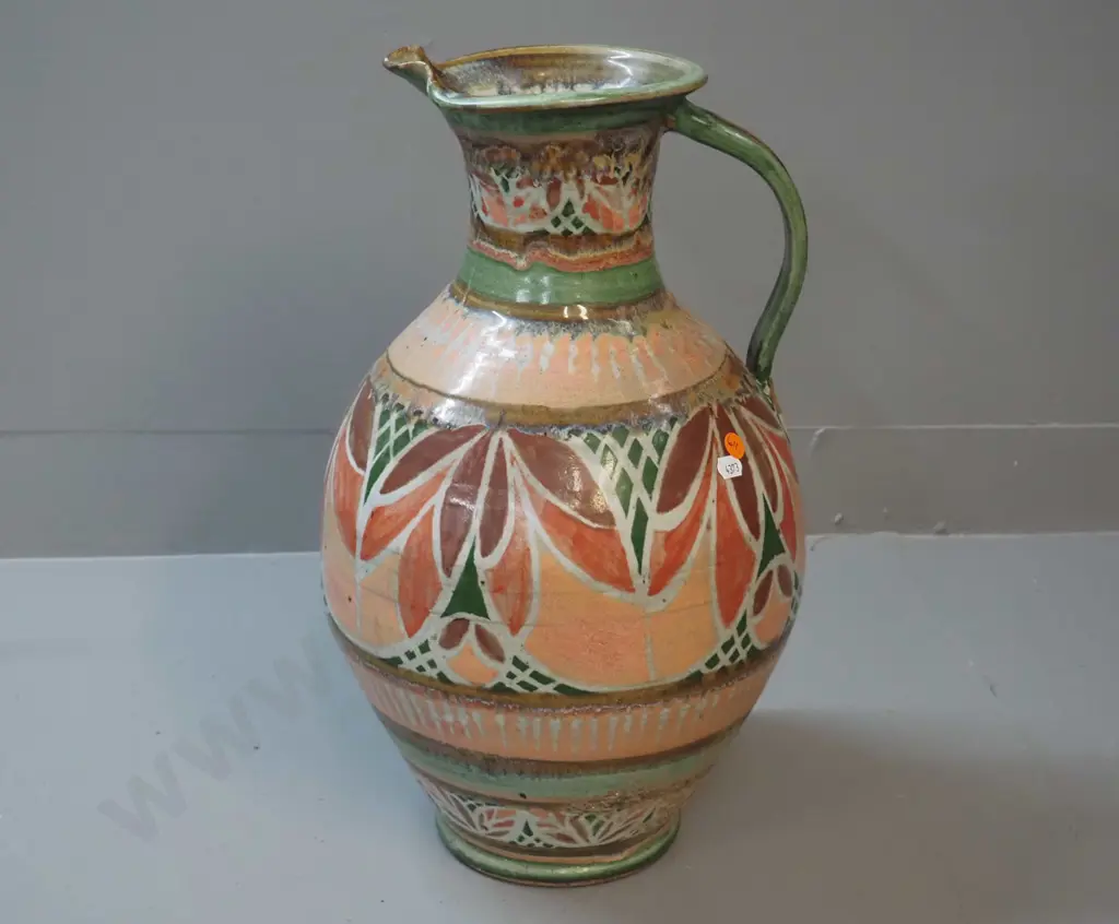 large studio pottery jug - no maker's mark H-450 D-260 Image 1++