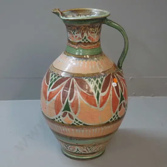 large studio pottery jug - no maker's mark H-450 D-260