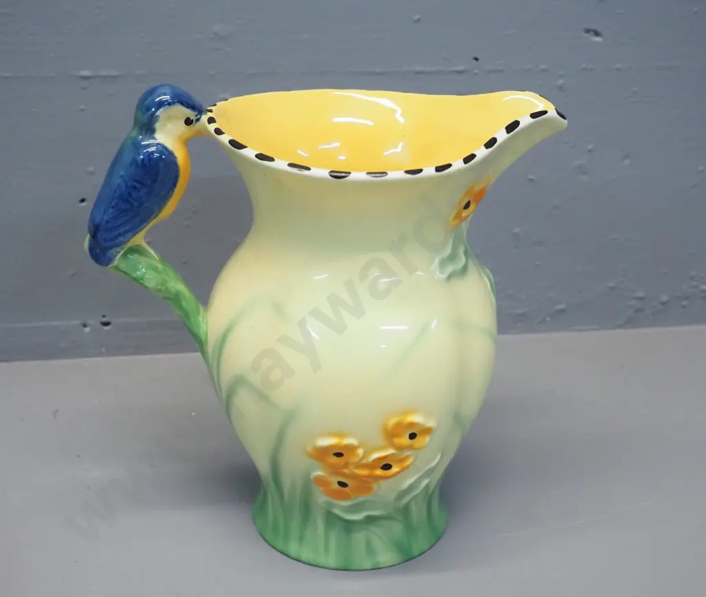 Falconware jug with kingfisher handle H-190 W-200 Image 1++