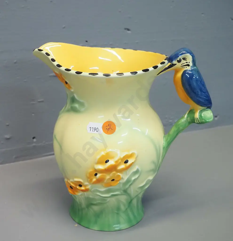 Falconware jug with kingfisher handle H-190 W-200 Image 1++