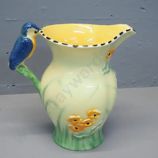 Falconware jug with kingfisher handle H-190 W-200