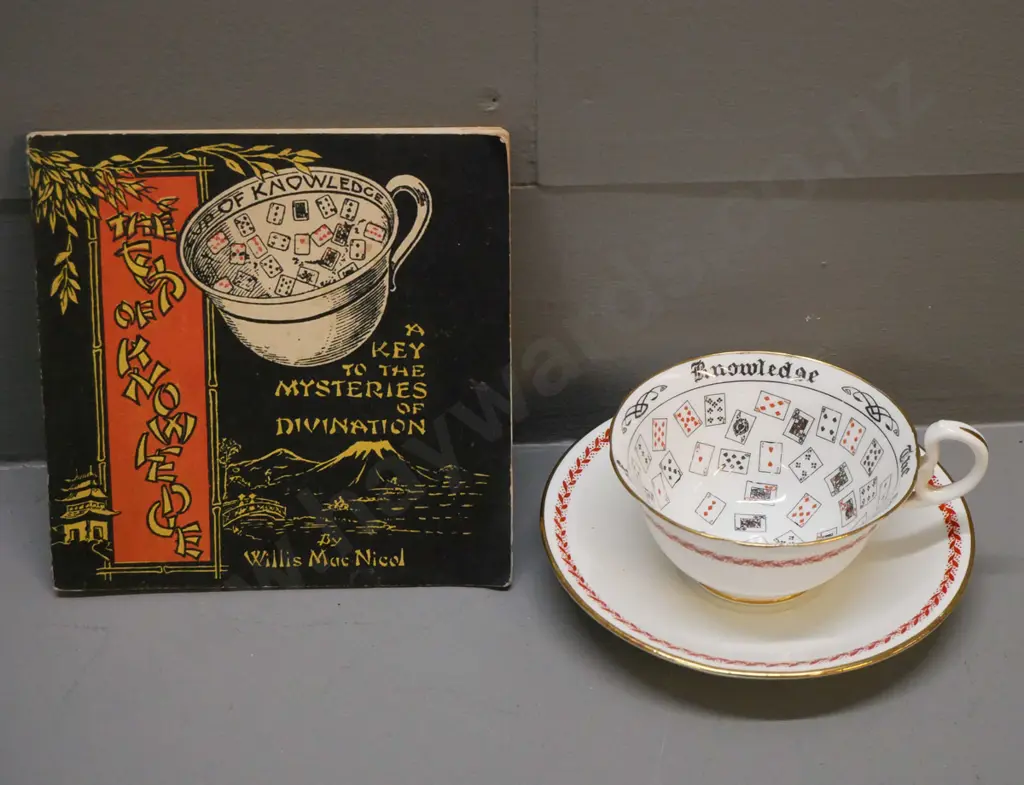 Aynsley "Cup of Knowledge" cup & saucer with 1924 booklet by Willis Mac Nicol / Pub J&B Dodsworth Image 1++