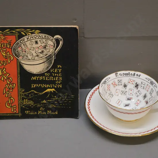 Aynsley "Cup of Knowledge" cup & saucer with 1924 booklet by Willis Mac Nicol / Pub J&B Dodsworth