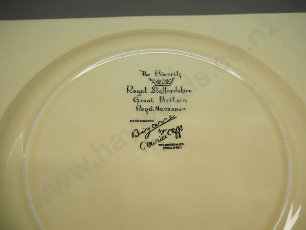 Clarice Cliff 'Bizarre' rectangular plate 230 x 200 Image 1++