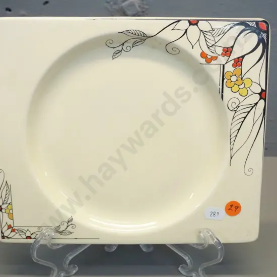 Clarice Cliff 'Bizarre' rectangular plate 230 x 200