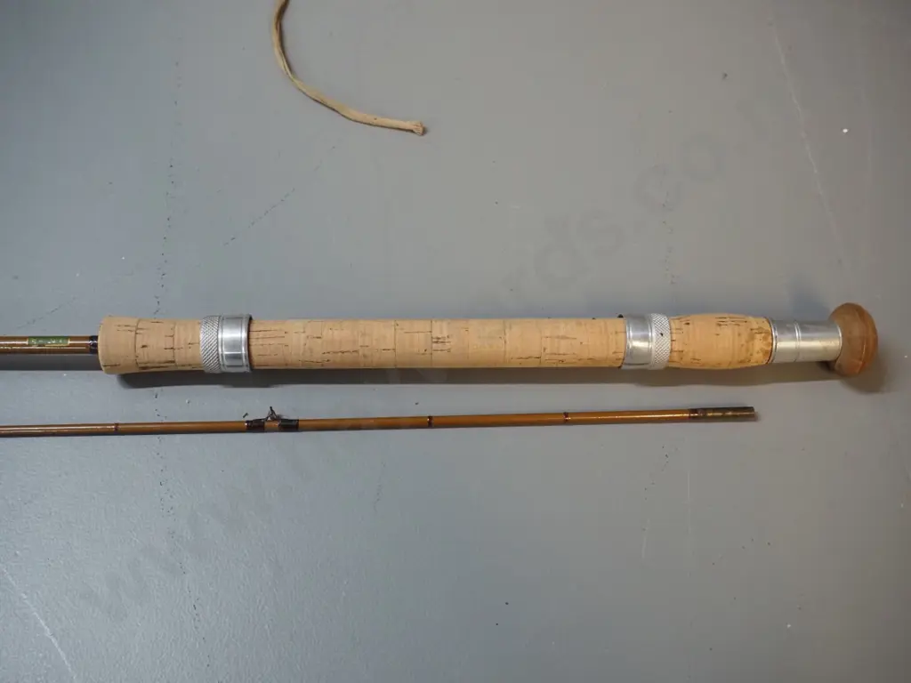 vintage 2-piece Apollo tubular steel fly fishing rod with canvas sleeve Image 1++