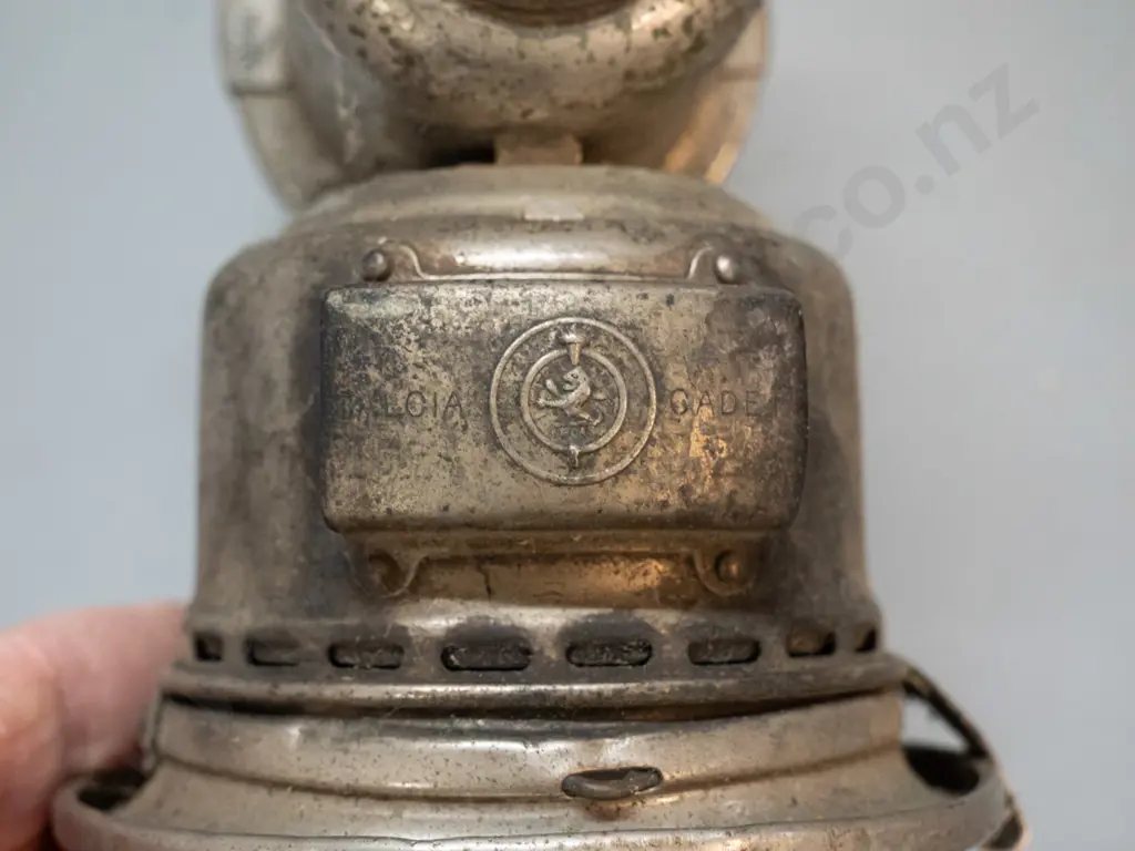 2 vintage carbide bicycle lamps - one marked Joseph Lucas Birmingham, other slightly larger has no maker's marks Image 1++
