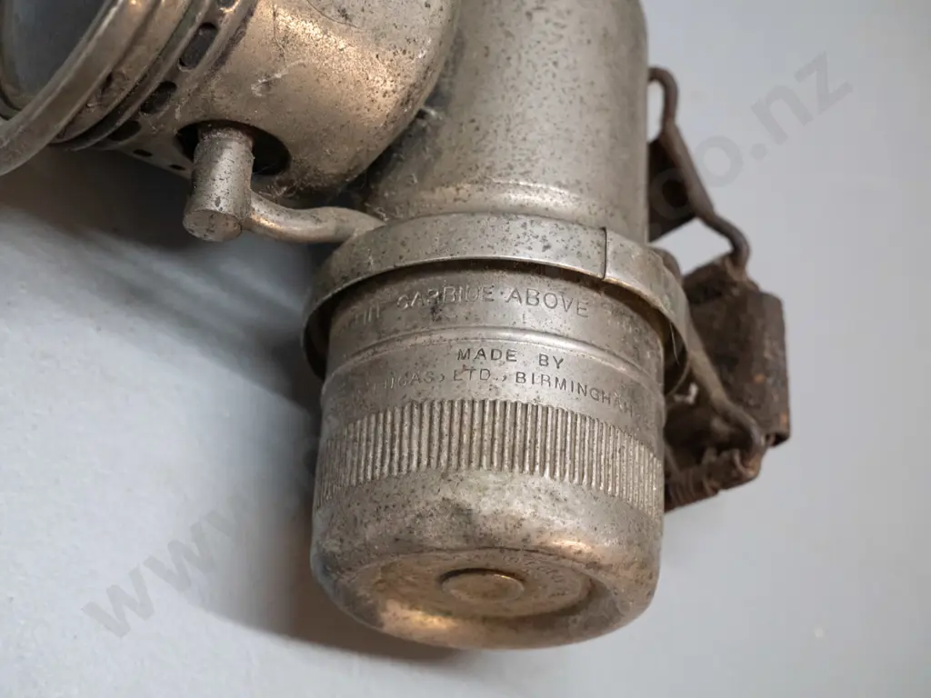 2 vintage carbide bicycle lamps - one marked Joseph Lucas Birmingham, other slightly larger has no maker's marks Image 1++