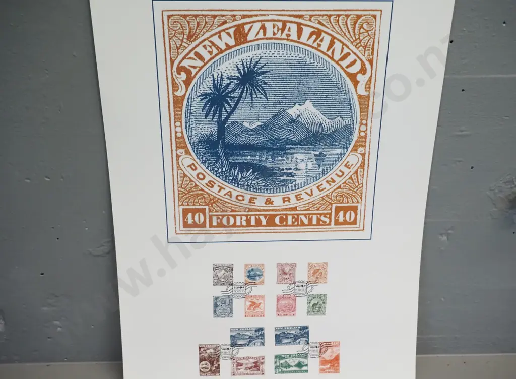 3 New Zealand Post collector's stamp & poster prints: Ruapehu and Lindis Pass, pictorial reissue, and a Best of 1998 set Image 1++