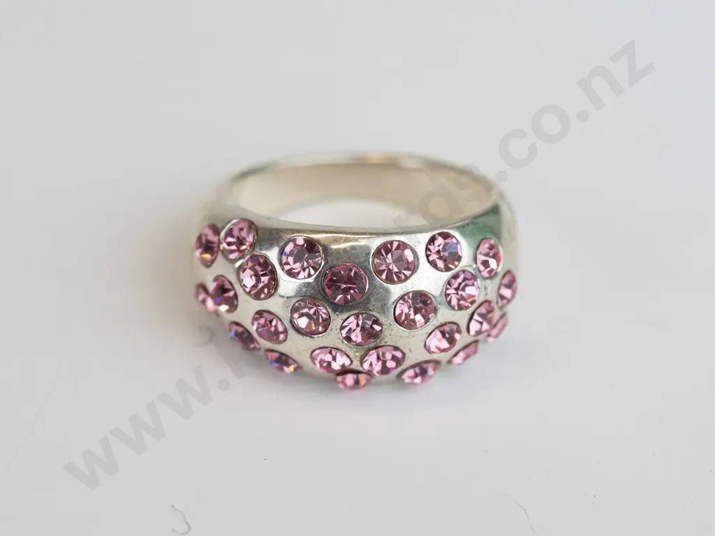 pink stone ring no mark Image 1++
