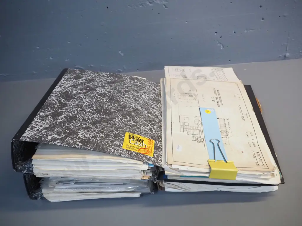 large collection of railway ephemera - scrapbooks, diagrams, engineering drawings, etc - NZR and others Image 1++