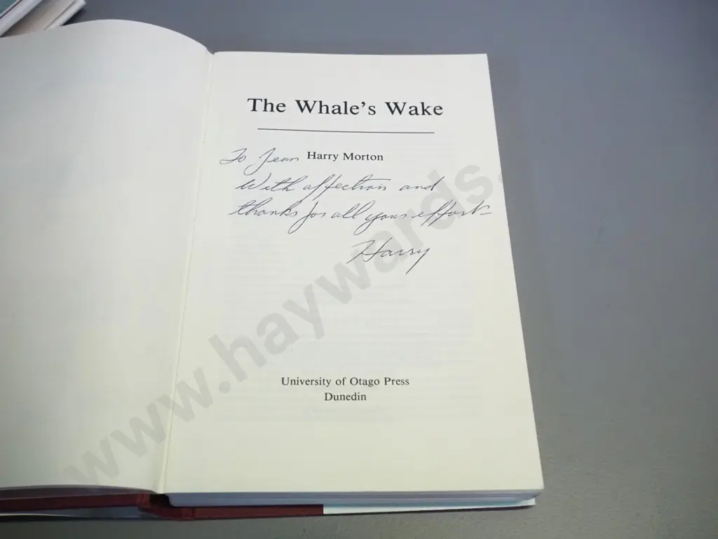 2 whaling history books - The Whale's Wake - Harry Morton signed first edition and 1976 facsimile reprint of 1899 Cruise Image 1++