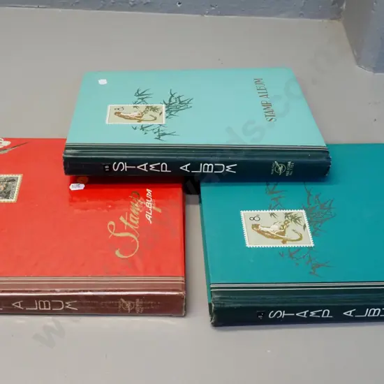 3 stamp albums - all New Zealand, well annotated - 1901 thru 1950s including early health stamps