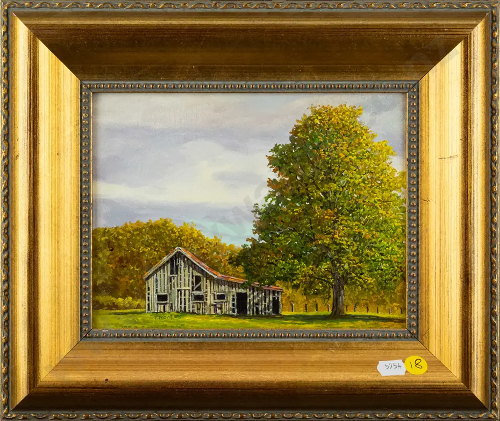 Thomas L Brown 2008 - framed oil "Near Tuatapre" H-145 W-195 Image 1++