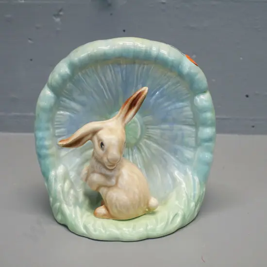 Sylvac rabbit & flower shape vase H-160 W-150