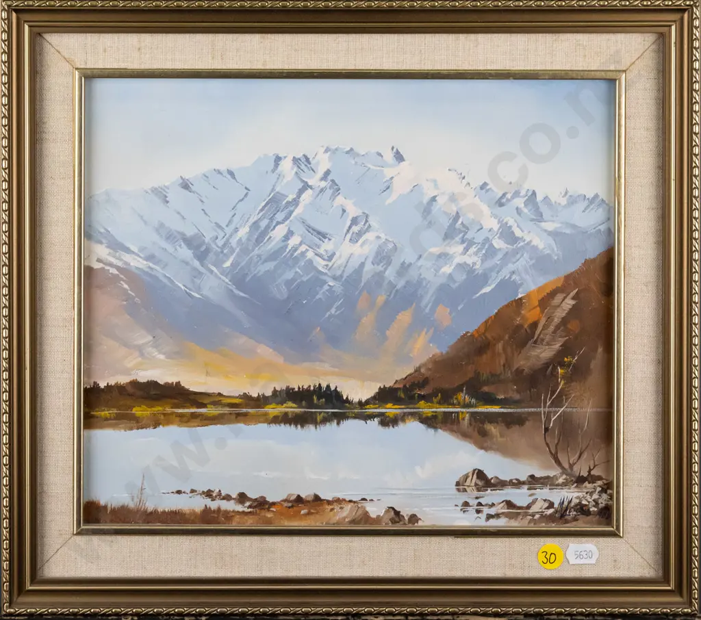 Charles McKenzie 1988 - framed oil "The Remarkables - Lake Wakatipu" H-245 W-290 Image 1++