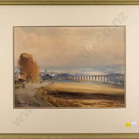 Berwick John Blair - framed watercolour - landscape H-260 W-360