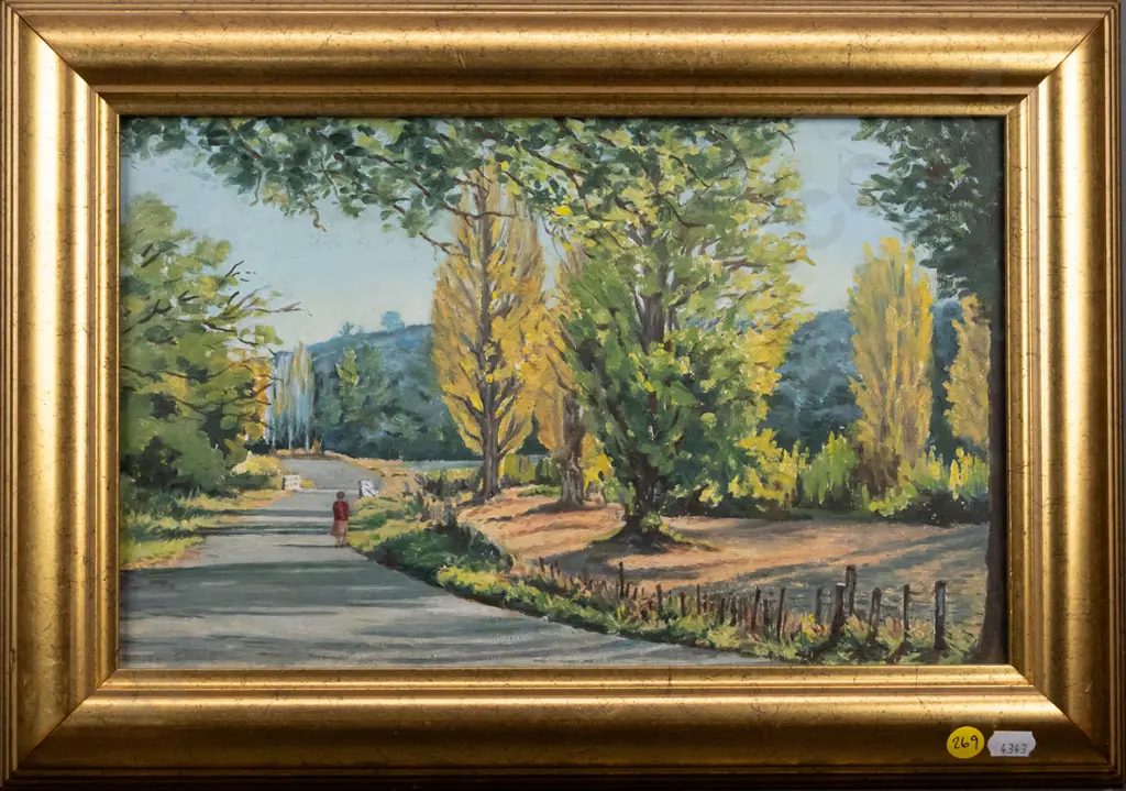 M Graham - framed oil "A Southern Road Way" H-210 W-340 Image 1++