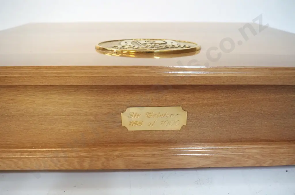 limited edition wood-cased Sir Tristram collectable phone card sets - 5 card sets and a VHS tape, number 188, with Image 1++