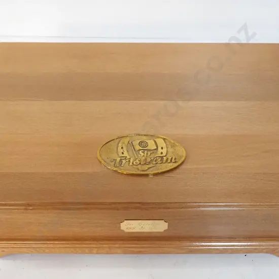 limited edition wood-cased Sir Tristram collectable phone card sets - 5 card sets and a VHS tape, number 188, with