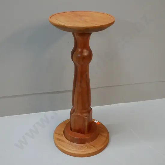 mahogany pedestal plant or display stand H-480 D-220