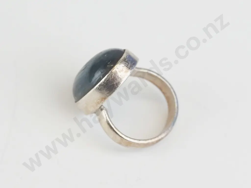 silver labradite ring stamped 925 Image 1++
