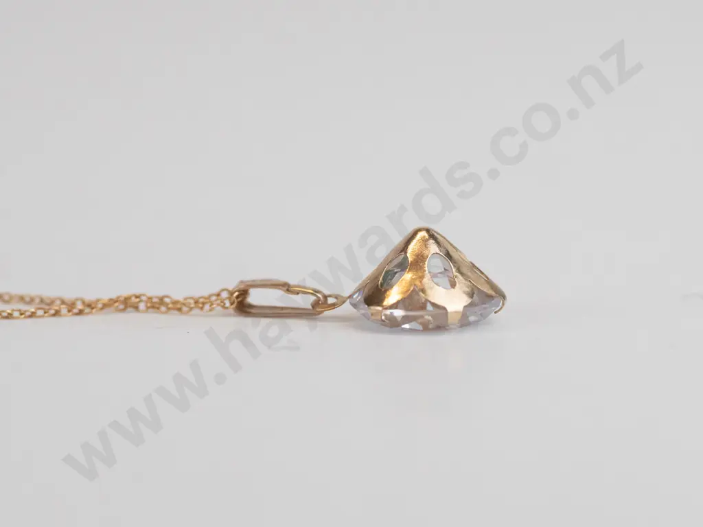 cz necklace stamped 375 Image 1++