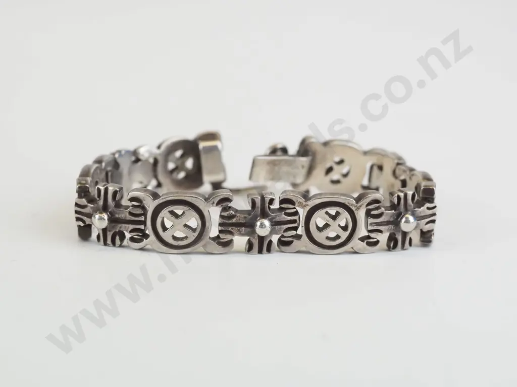heavy silver bracelet stamped 925 Mexico Image 1++