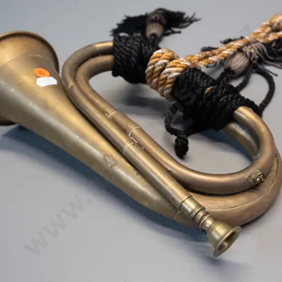small bugle with tasseled cords,metal  hanging loops L-270