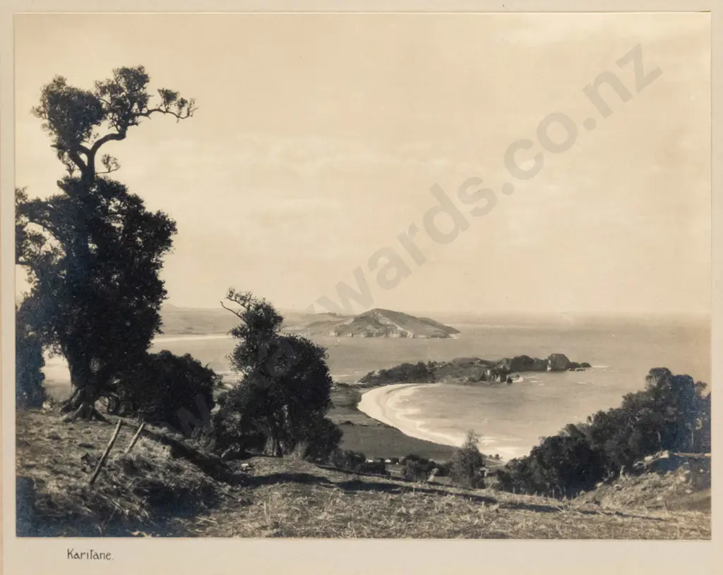 framed George Chance? black and white photograph "Karitane"  (framing needs attention) H-205 W-255 Image 1++