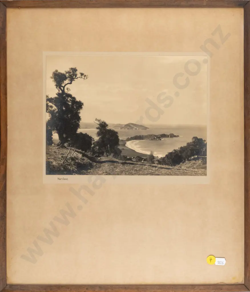 framed George Chance? black and white photograph "Karitane"  (framing needs attention) H-205 W-255 Image 1++