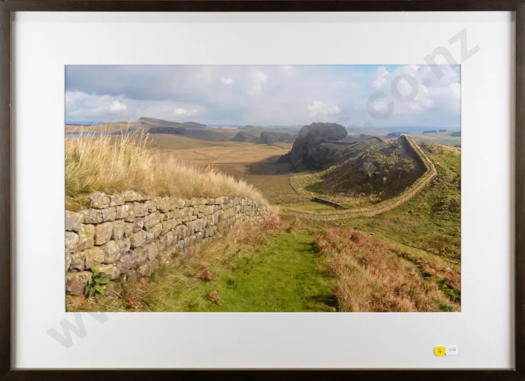 Peter MacDonald 2013 - framed photograph "Hadrions Wall" H-330 W-530 Image 1++