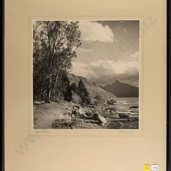 G Lothian - framed vintage black and white photograph "Wakatipu" H-240 W-240