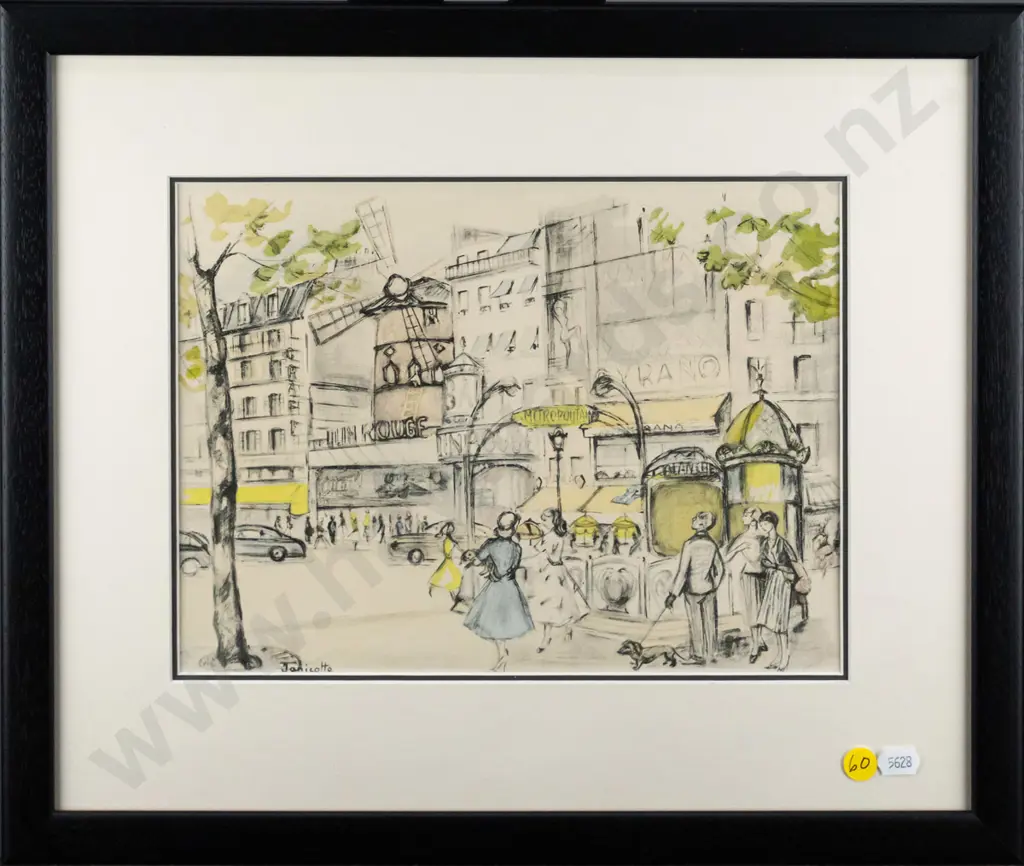 framed print - Parisian scene H-210 W-280 Image 1++