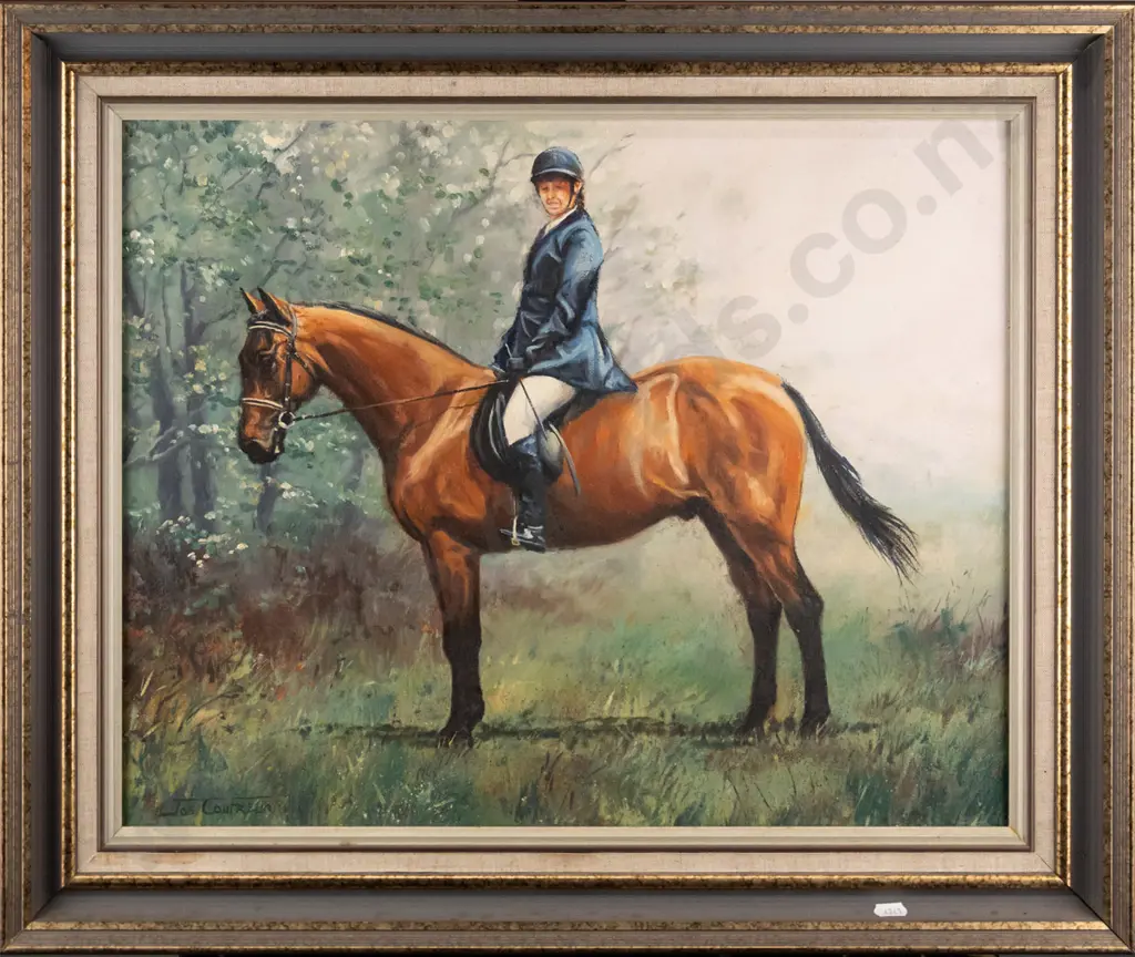 Jos Coutreur - framed oil - The Champion H-380 W-480 Image 1++