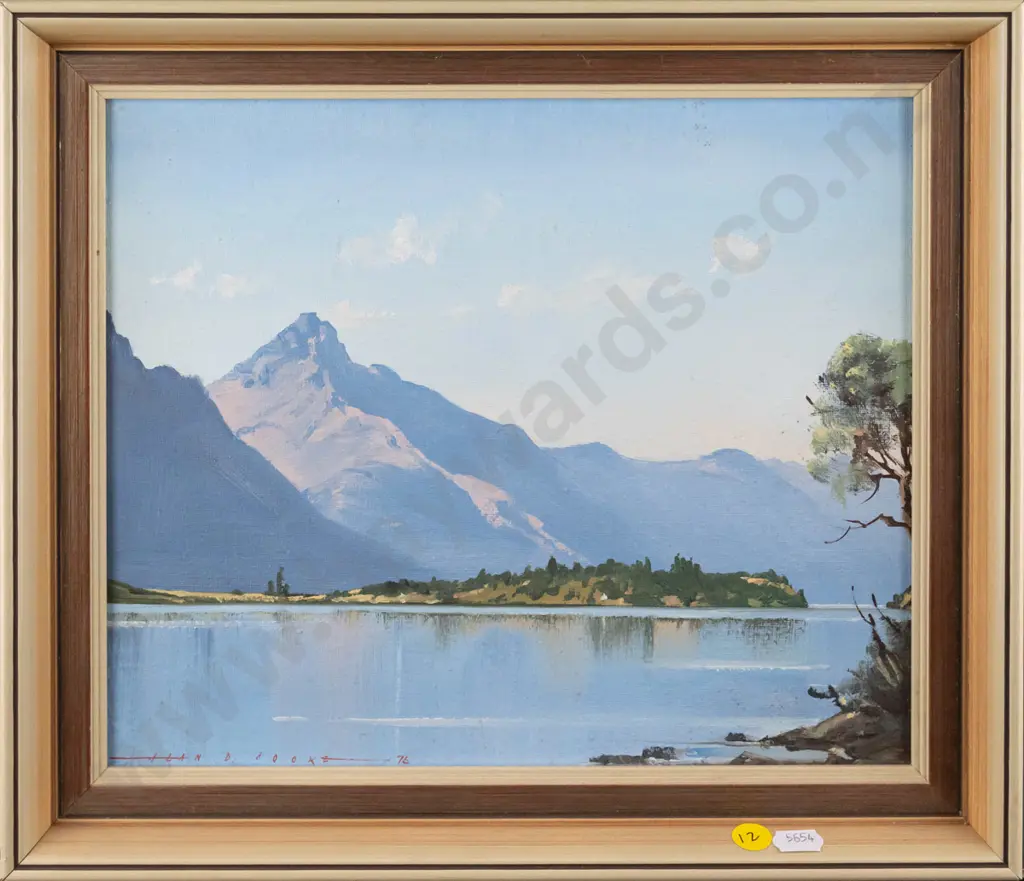 Alan D Cooke -framed oil "Summer Morning, Walter Peak, Lake Wakatipu" H-240 W-290 Image 1++