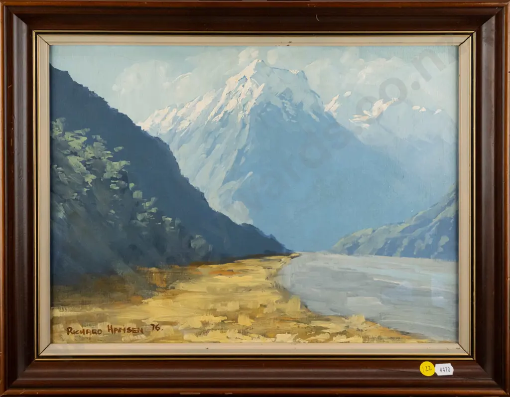 Richard Hansen '76 - framed oil "Bealy River" H-280 W-390 Image 1++