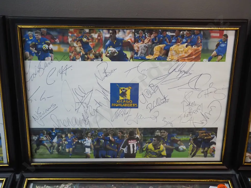 set of 12 framed Super Rugby 2005 signed team photos - each H-230 W-320 Image 1++
