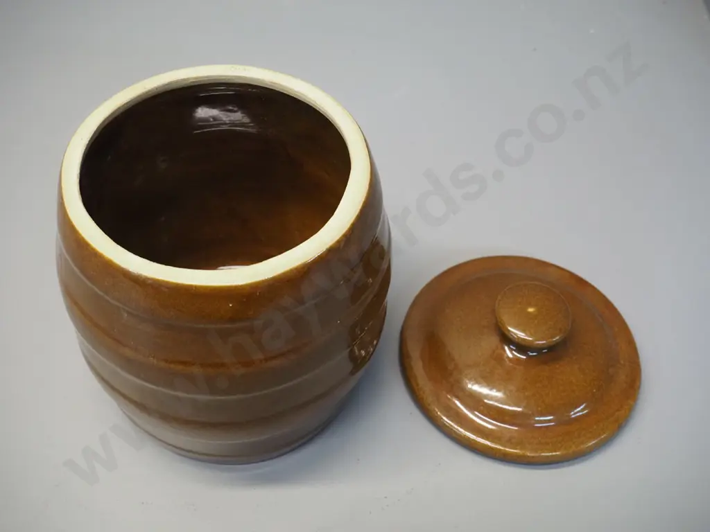 Benhar? pottery lidded crock H-220 D-140 Image 1++