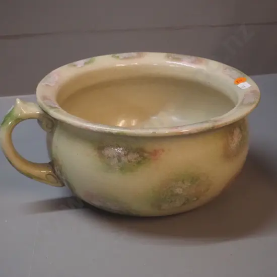 Timaru Potteries mottled glaze chamber pot H-125 D-280