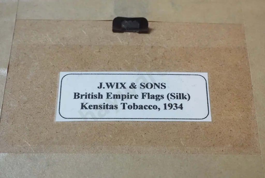 8 collectable silk British Empire naval flags in 4 frames - from tobacco packs. Frames H130 W180 Image 1++
