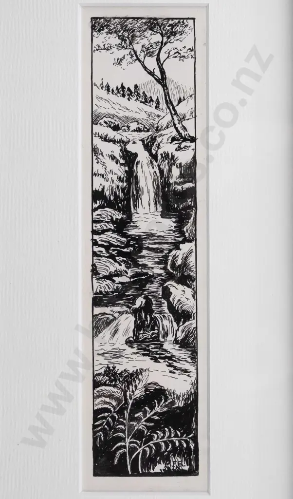 2x framed etchings - river scenes Each H-80 W-40 Image 1++