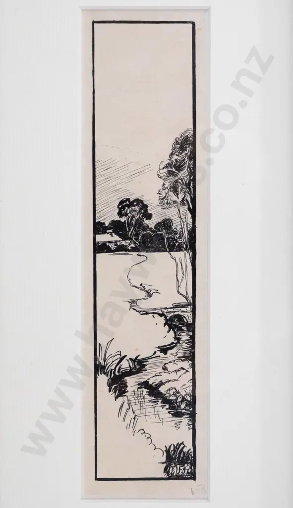 2x framed etchings - river scenes Each H-80 W-40 Image 1++
